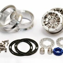 Hobao DC-1 CNC Alum. Beadlock 1.9 6-Spoke Wheels Silver (2) -Hobao Online Store H230117S 1